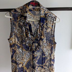 Joni B. sheer sleeveless blouse - size S